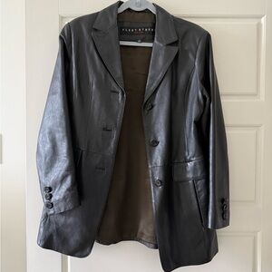 Vintage genuine leather blazer